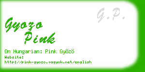 gyozo pink business card
