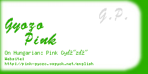gyozo pink business card